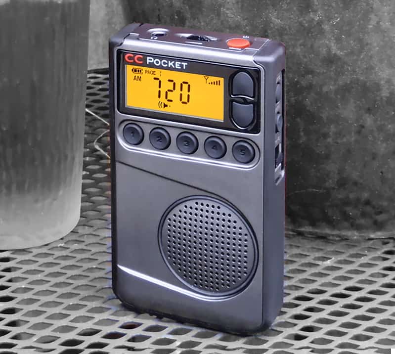 Sansai AM/FM Mega Bass 2-Band Portable Speaker Radio Receiver Dark