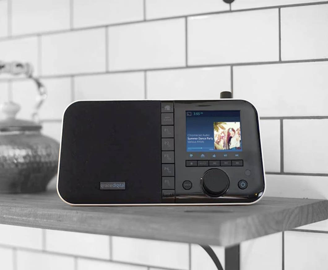 gracedigital Mondo Elite WiFi Internet Radio Alarm Clock with Bluetooth,  iHeartRadio, Pandora, NPR and Audacy