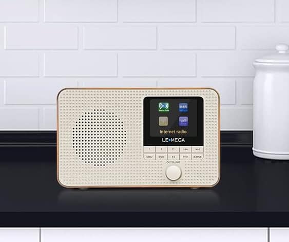  Ocean Digital WiFi Internet Radios WR-336N Portable Digital  Radio with Rechargeable Battery Bluetooth Receiver with 2.4” Color Display,  4 Preset Buttons, Support UPnP & DLNA-White : Electronics